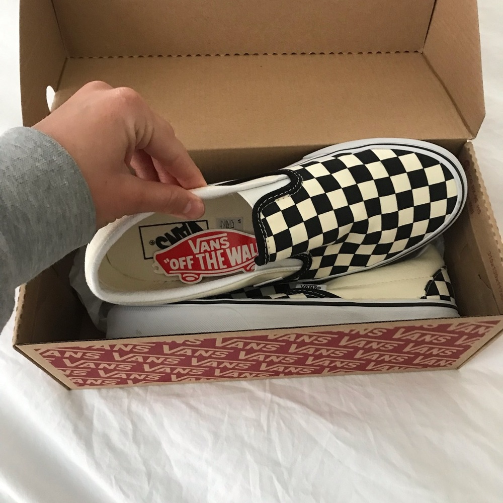 Checkered slip-on Womens vans